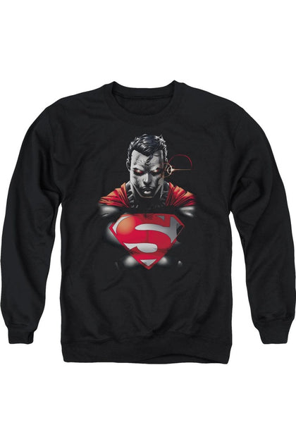 Gildan Superman Heat Vision Charged Crewneck Sweatshirt Black Small 2