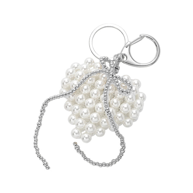 FASHNZFAB Porte-clés Charme Pour Sac Cœur Perles Multi 4
