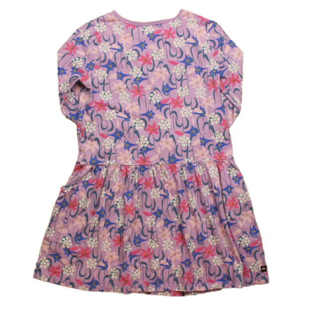 Tea Girls Floral Dress Purple US 12 3