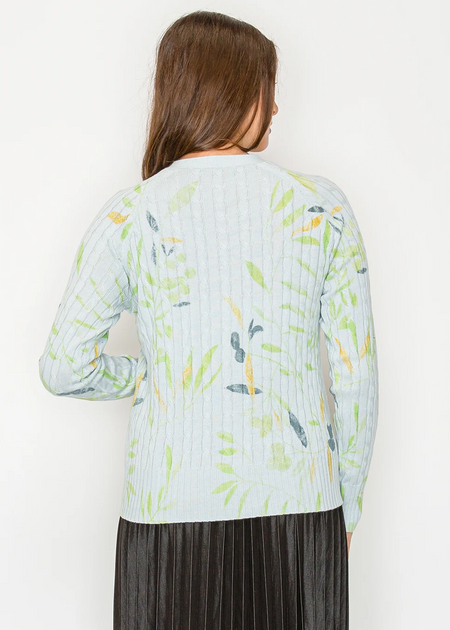 Yal New York Button-Front Cardigan Blue Small 3