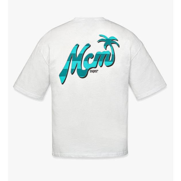 MCM x Snipes Rhinestone Logo T-Shirt White X-Small 3