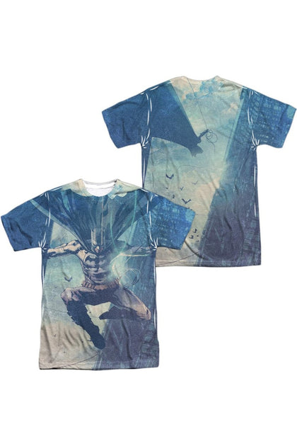 Gildan Batman Skyscrapers Short Sleeve Crew Tee Blue Large 2