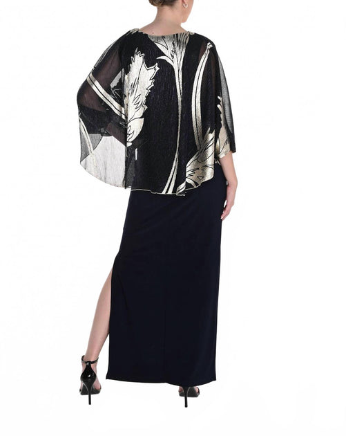 Frank Lyman Maxi Dress Black/Gold US 2 3