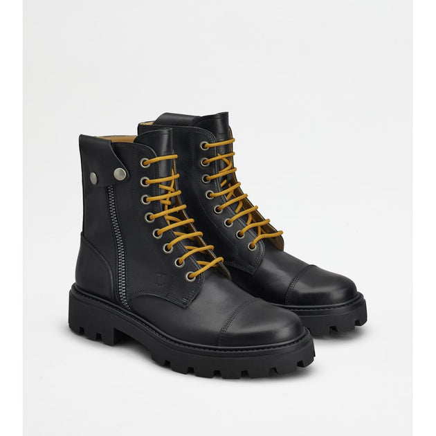 Tod's Combat Boots Black UK 8.5 3