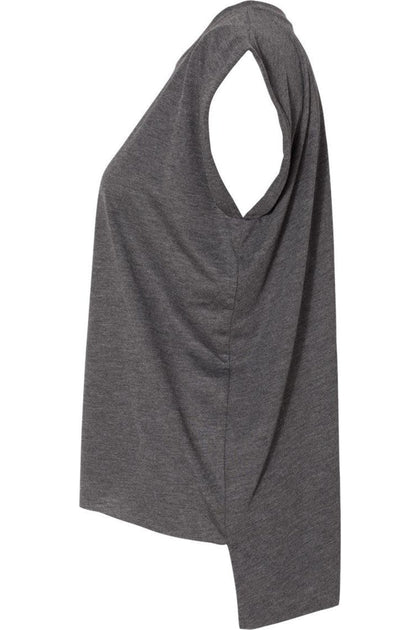 BELLA + CANVAS Womens Flowy Rolled Cuffs Muscle Tee Multi X-Large 4