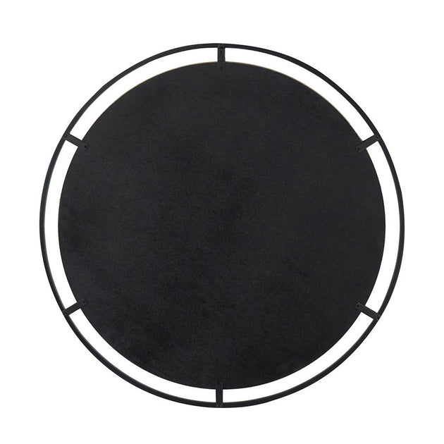 Hivvago 32 Inch Round Accent Mirror Black 4