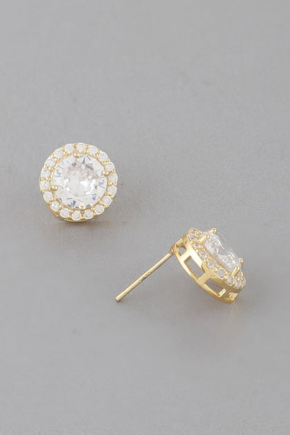 FASHNZFAB Embedded Round Stud Earrings Multi One Size 4