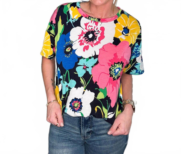Sew In Love Bold In Floral Top In Multi | ShopSimon
