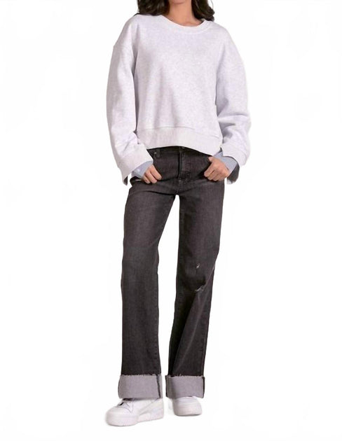 ELAN Mixed Media Top White XS 4