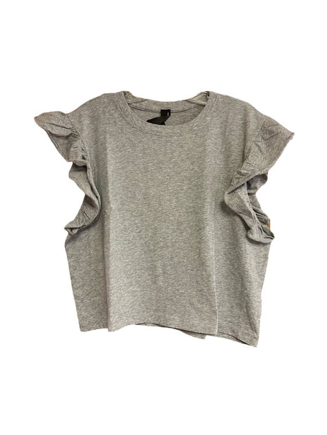 bobi Women's Flutter Sleeve Tee Grey Small 2