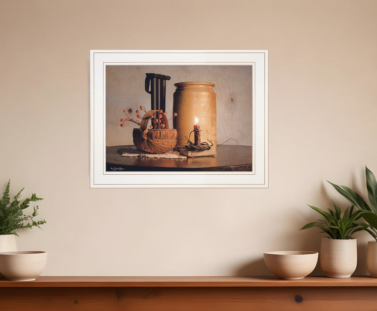 Hivvago Bittersweet Basket 1 White Framed Print Wall Art 2