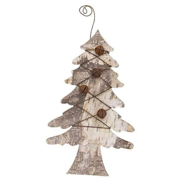 Hivvago Birch Look Christmas Tree & Jingle Bell Ornament 2