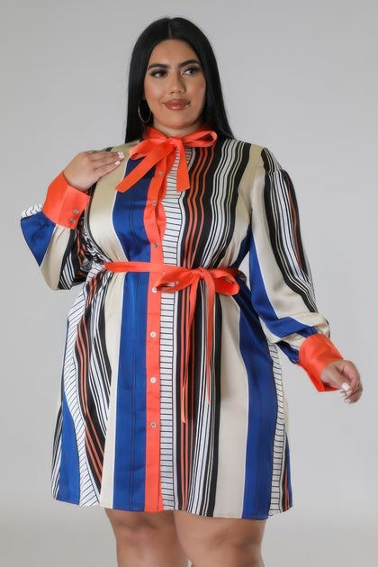 TRUEDAMES Women's Long Sleeve Dress Multi 1X 4