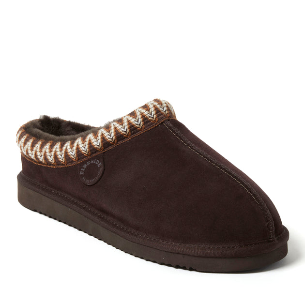 Fireside by Dearfoams Grafton Clog Slipper Grey US 8 3