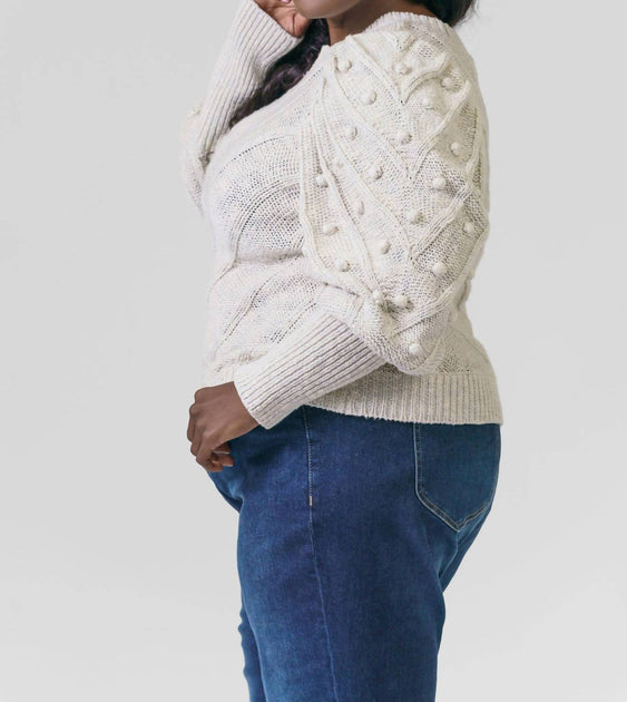 Pull Marie Oliver Bridget - Beige Plus Size 4X 3
