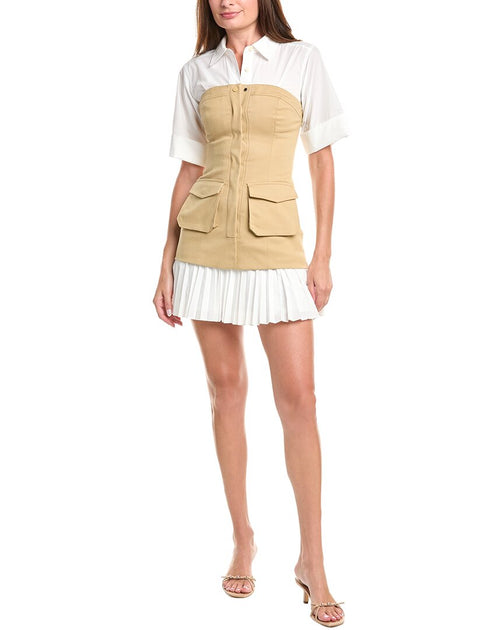 SIMKHAI Crosby Mini Dress Yellow US 00 2