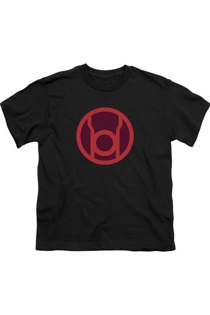Gildan Green Lantern Red Symbol Short Sleeve Youth Tee Black Medium 2