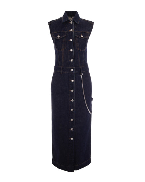 Sportmax Chemisier Denim Dress Blue EU 40 2