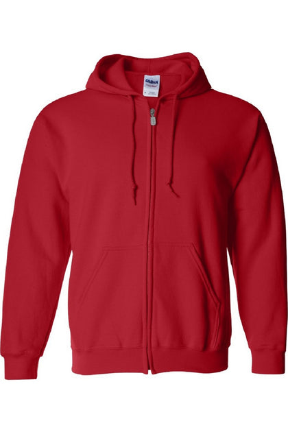 Gildan Heavy Blend Full Zip Hooded Sweatshirt Red XL 2