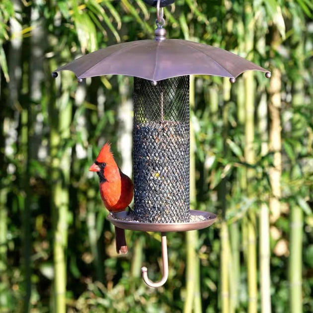 Hivvago Copper Umbrella Bird Feeder 3