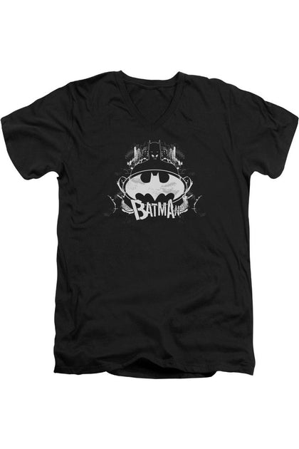Gildan Batman Grim & Gritty T-Shirt Col en V Noir Large 2