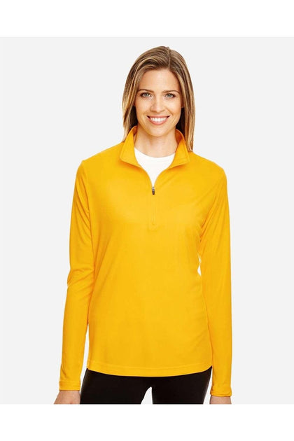 Team 365 Femme Zone Performance Quarter-Zip Pullover Jaune XLarge 3
