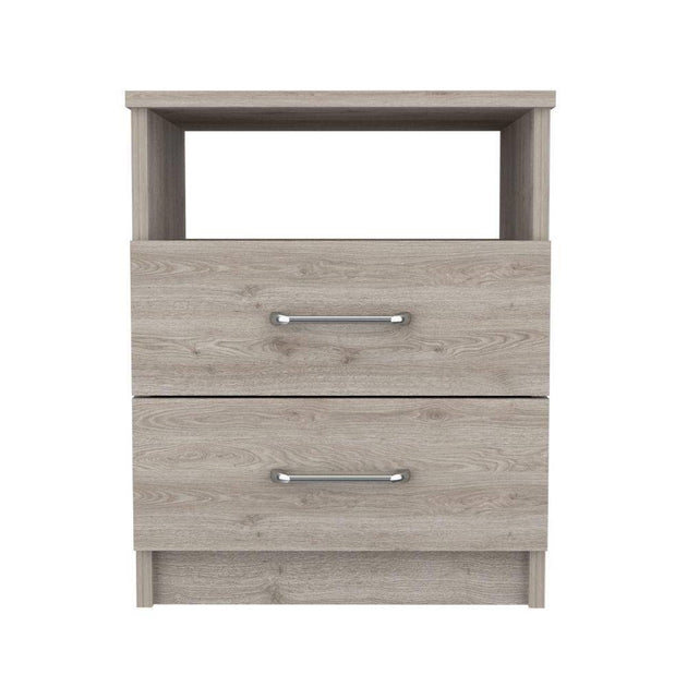Hivvago 2-Drawer Nightstand Beige 4