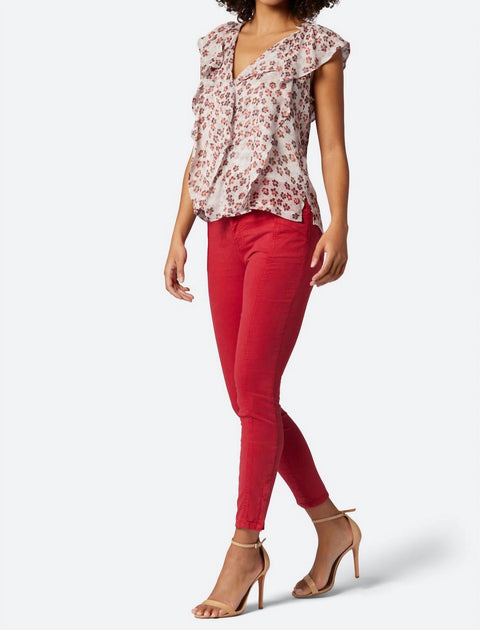 Joie Raquel Seidenbluse mit V-Ausschnitt und Blumenmuster 4
