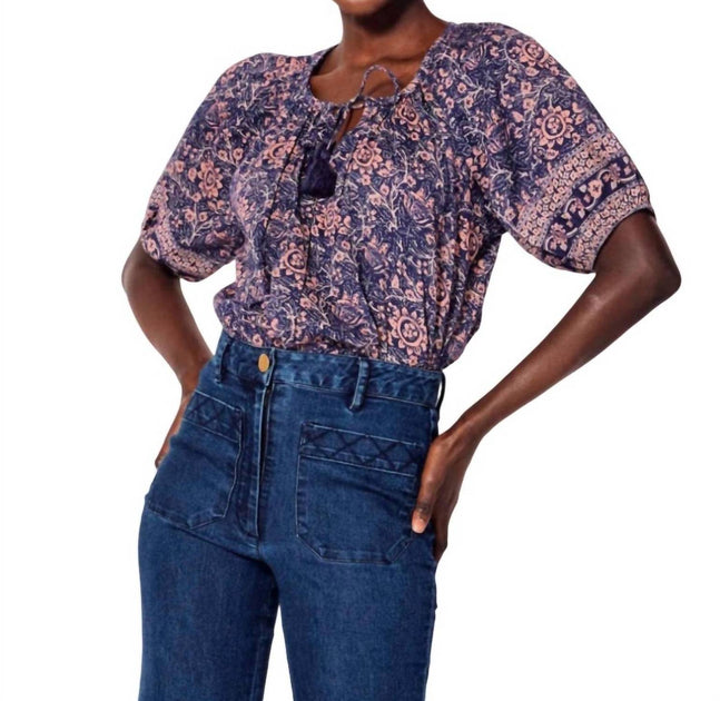 Cleobella Johana Blouse Blue XSmall 2