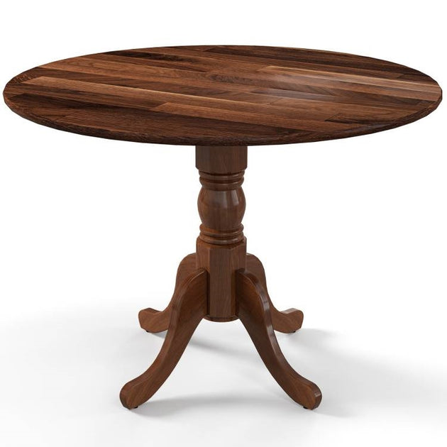 QuikFurn Round 40-inch Solid Wood Farmhouse Kitchen Dining Table in ...