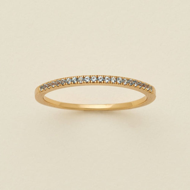 Made By Mary March Birthstone Stacking Ring Gold US 9 2