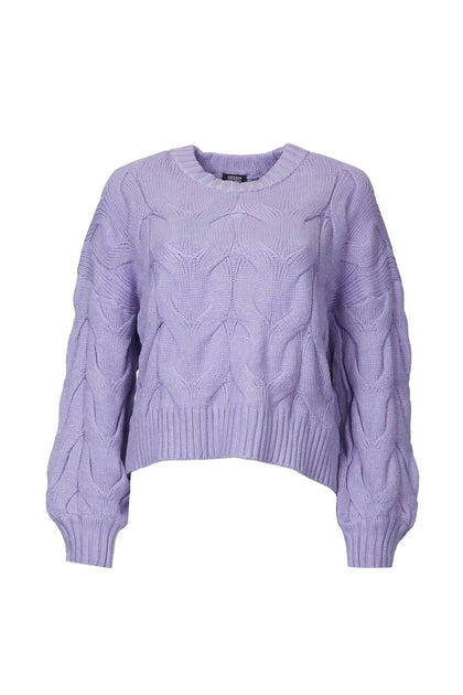 DESSIN STUDIO Wide Candy Cable-Knit Sweater Purple One Size 3