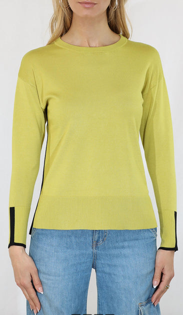 Metric Knits Contrast Side Sweater Multi XL 2