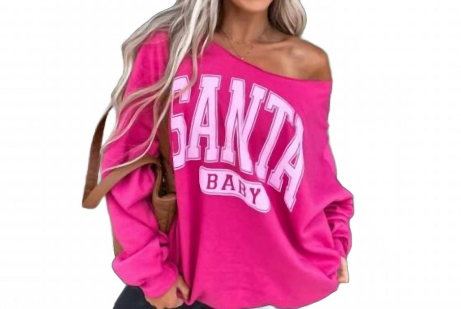 Birdie Santa Baby Sweatshirt Pink 2X 2