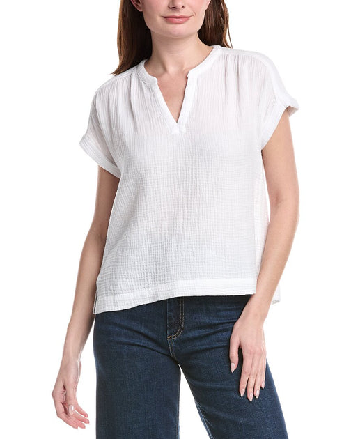 Splendid Saint Tropez Gauze Blouse White XL 2