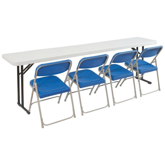 Hivvago Folding Table Gray 72in 3