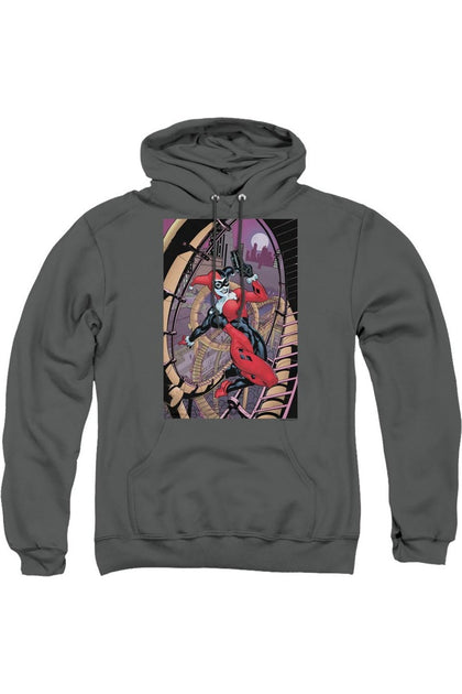 Gildan Batman Harley First Adult Pullover Hoodie Grey Small 2