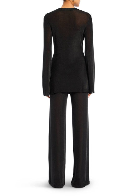 SER.O.YA Sheldon Metallic Knit Pants Black Medium 4