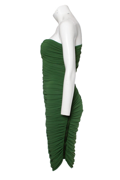 lanvin green one shoulder dress Lanvin Green draped dress with one shoulder