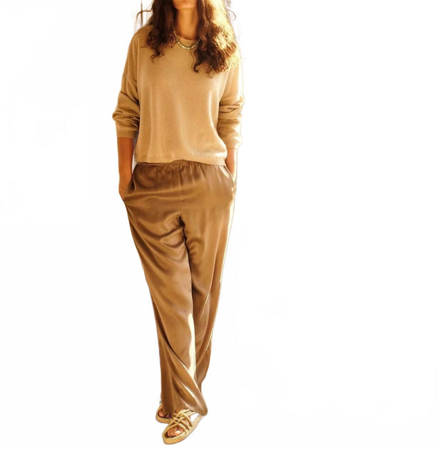 XIRENA Bella Wide Leg Pant Brown Medium 4