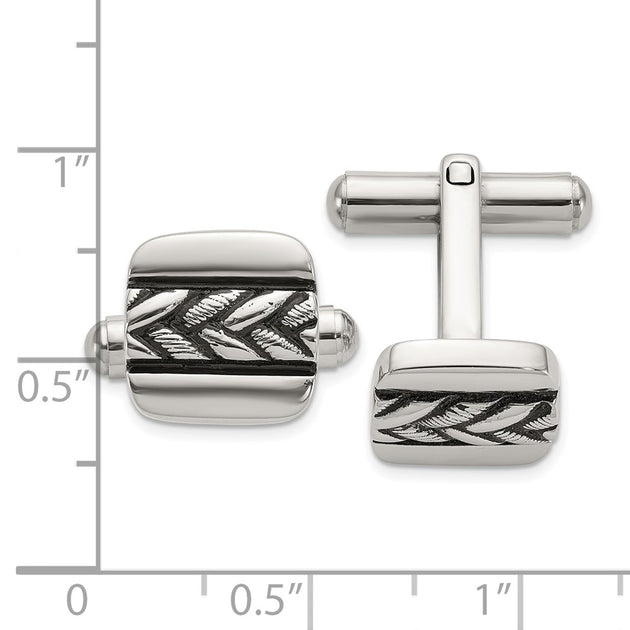 Diamond2Deal Cuff Links Black 4