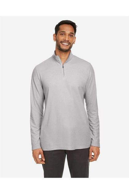 CORE365 Fusion ChromaSoft Pique Quarter-Zip Pullover Grey Medium 4