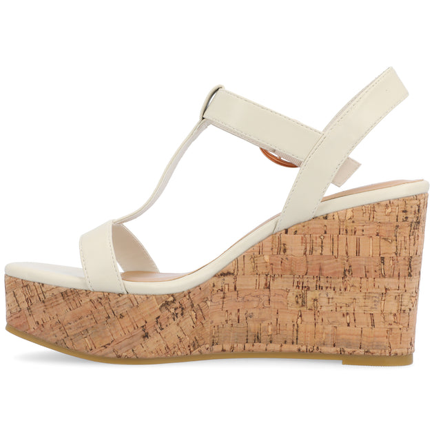 Journee Collection Matildaa Wedge Sandal Blue US 12 3