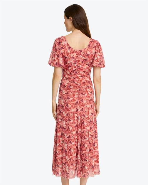 Draper James Mindy Midi Dress Pink Large 3