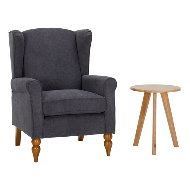GOODSILO Vintage Wingback Chair and Coffee Table Set 2