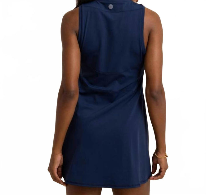 Southern Tide Frances Zip Front Dress Blue XS 3