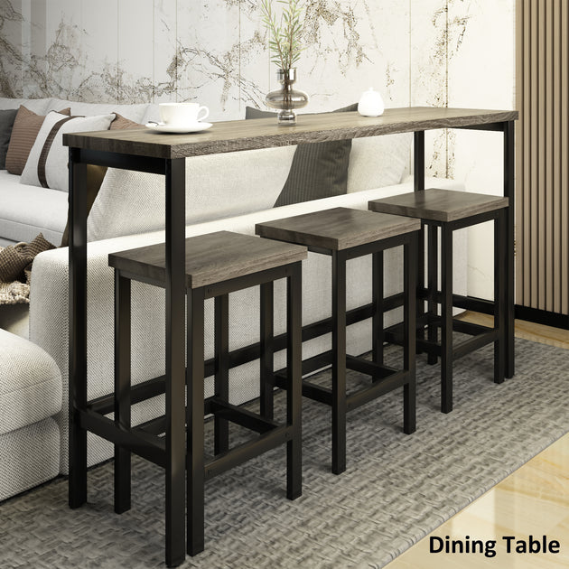 Streamdale Counter Height Dining Table Set Brown 4