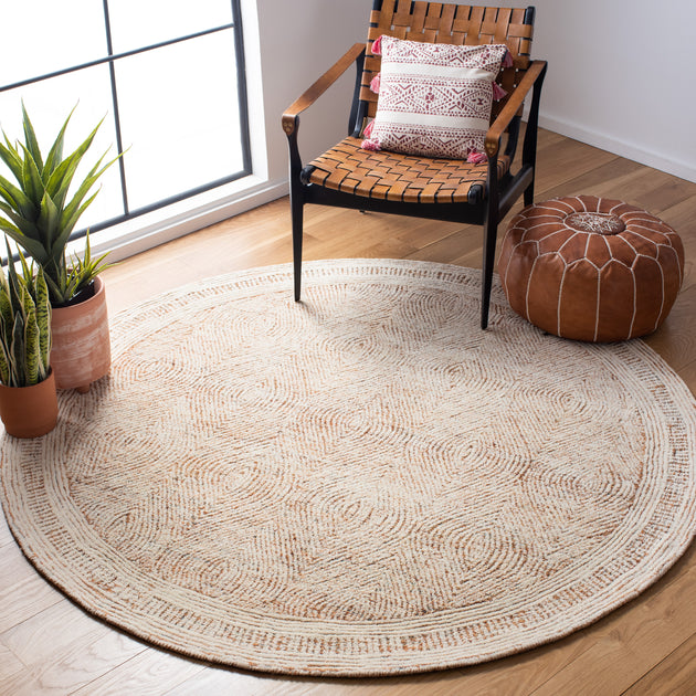 Safavieh Abstract ABT340 Area Rug Ivory/Rust 4