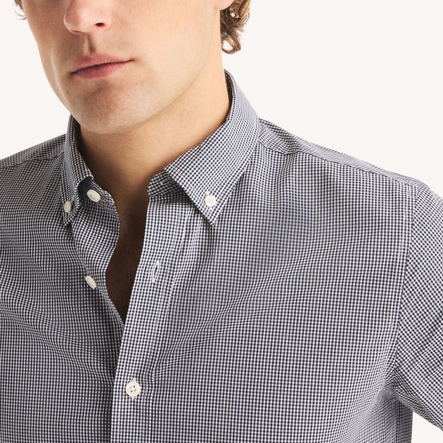 Nautica Slim Fit Plaid Shirt Grey XL 4