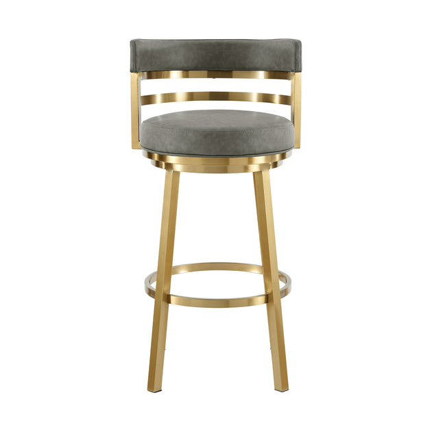 Hivvago 26-inch Counter Height Bar Chair Gray 3